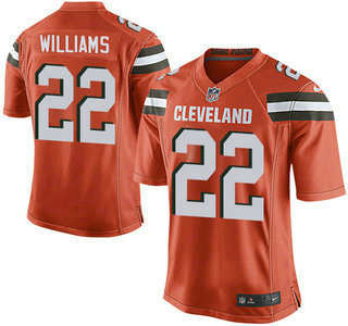 Men's Cleveland Browns Brown #22 Tramon Williams Orange Alternate 2015 NFL Nike Elite Jersey