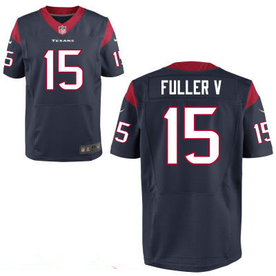 Men's Houston Texans #15 Will Fuller V Navy Blue Team Color Stitched NFL Nike Elite Jersey