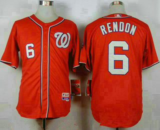 Men's Washington Nationals #6 Anthony Rendon Red Cool Base Stitched MLB Jersey