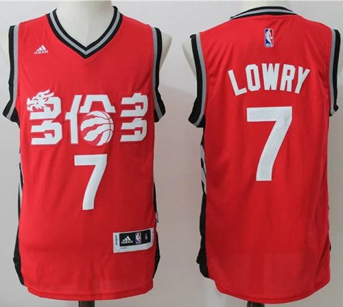 Men's Toronto Raptors #7 Kyle Lowry Red Chinese Stitched 2017 NBA Revolution 30 Swingman Jersey