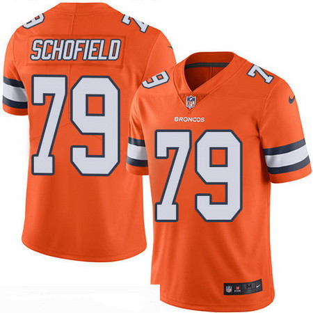 Men's Denver Broncos #79 Michael Schofield Orange 2016 Color Rush Stitched NFL Nike Limited Jersey