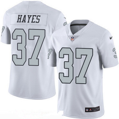 Men's Oakland Raiders #37 Lester Hayes Retired White 2016 Color Rush Stitched NFL Nike Limited Jersey