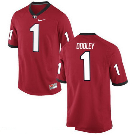 Men's Georgia Bulldogs #1 Vince Dooley Red Stitched College Football 2016 Nike NCAA Jersey