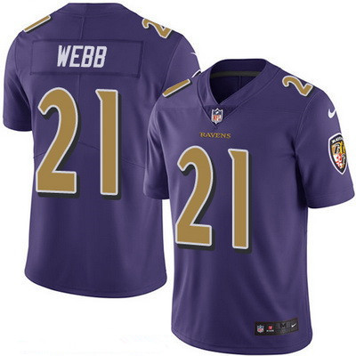 Men's Baltimore Ravens #21 Lardarius Webb Purple 2016 Color Rush Stitched NFL Nike Limited Jersey