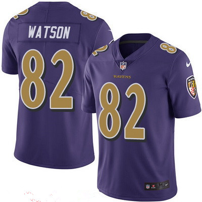 Men's Baltimore Ravens #82 Benjamin Watson Purple 2016 Color Rush Stitched NFL Nike Limited Jersey