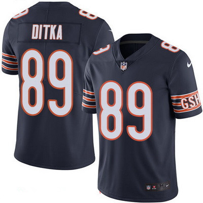 Men's Chicago Bears #89 Mike Ditka Navy Blue 2016 Color Rush Stitched NFL Nike Limited Jersey