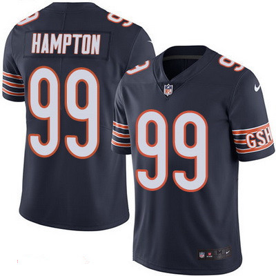 Men's Chicago Bears #99 Dan Hampton Navy Blue 2016 Color Rush Stitched NFL Nike Limited Jersey
