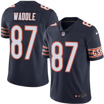 Men's Chicago Bears #87 Tom Waddle Navy Blue 2016 Color Rush Stitched NFL Nike Limited Jersey