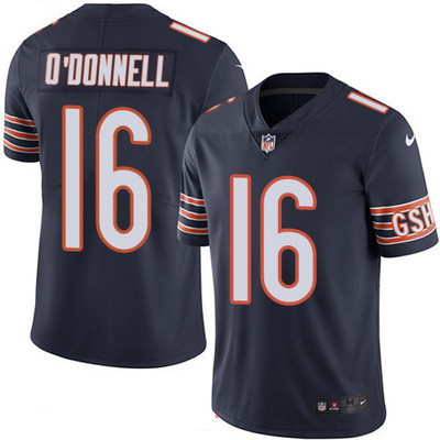 Men's Chicago Bears #16 Pat O'Donnell Navy Blue 2016 Color Rush Stitched NFL Nike Limited Jersey