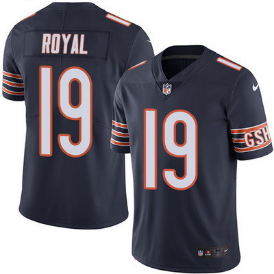 Men's Chicago Bears #19 Eddie Royal Navy Blue 2016 Color Rush Stitched NFL Nike Limited Jersey