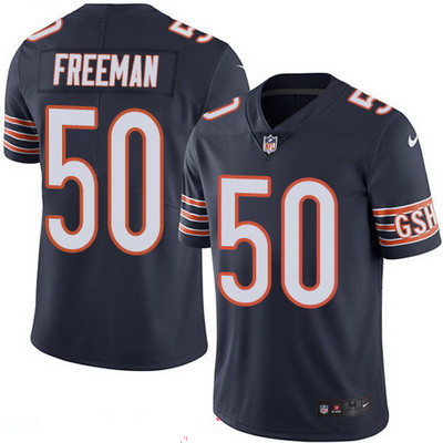 Men's Chicago Bears #50 Jerrell Freeman Navy Blue 2016 Color Rush Stitched NFL Nike Limited Jersey