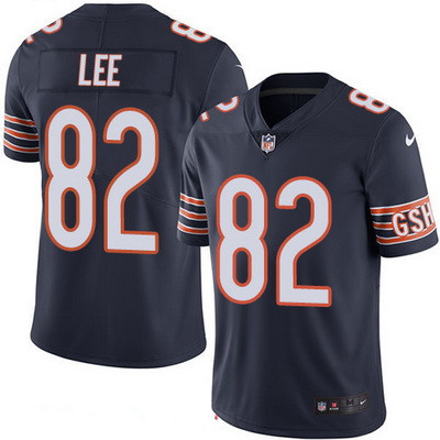 Men's Chicago Bears #82 Khari Lee Navy Blue 2016 Color Rush Stitched NFL Nike Limited Jersey