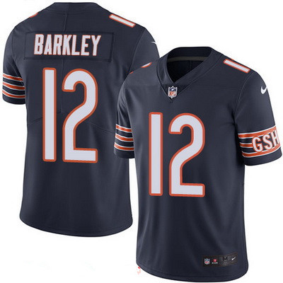 Men's Chicago Bears #12 Matt Barkley Navy Blue 2016 Color Rush Stitched NFL Nike Limited Jersey