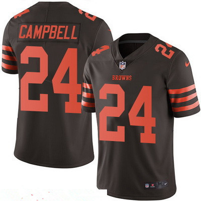 Men's Cleveland Browns #24 Ibraheim Campbell Brown 2016 Color Rush Stitched NFL Nike Limited Jersey