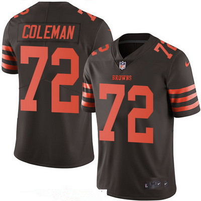 Men's Cleveland Browns #72 Shon Coleman Brown 2016 Color Rush Stitched NFL Nike Limited Jersey