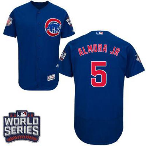 Cubs #5 Albert Almora Jr. Blue Flexbase Authentic Collection 2016 World Series Bound Stitched MLB Jersey