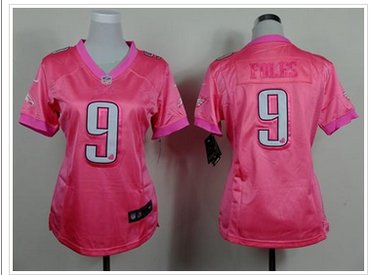Women's NEW Eagles #9 Nick Foles Pink Be Luv'd Stitched NFL New Elite Jersey