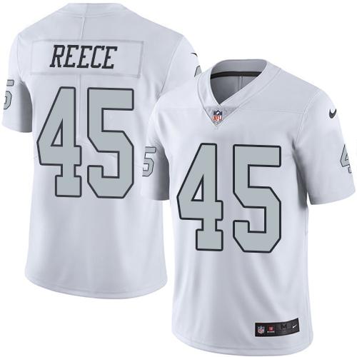 Nike Raiders #45 Marcel Reece White Men's Stitched NFL Limited Rush Jersey