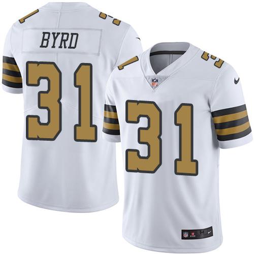 Nike Saints #31 Jairus Byrd White Men's Stitched NFL Limited Rush Jersey