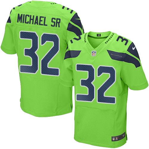 Nike Seahawks #32 Christine Michael SR Green Men's Stitched NFL Elite Rush Jersey