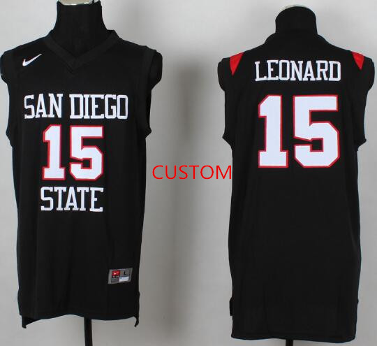 Women's San Diego State University Basketball Black Custom Jersey