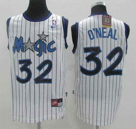 Men's Orlando Magic #32 Shaquille O'neal White Stitched NBA Nike Swingman Jersey