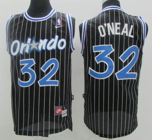 Men's Orlando Magic #32 Shaquille O'neal Black Stitched NBA Nike Swingman Jersey