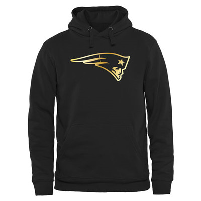 NFL New England Patriots Men's Pro Line Black Gold Collection Pullover Hoodies Hoody