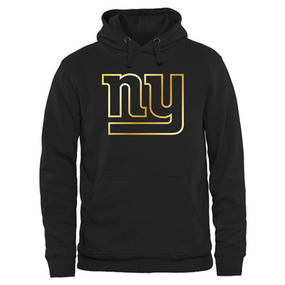 NFL New York Giants Men's Pro Line Black Gold Collection Pullover Hoodies Hoody