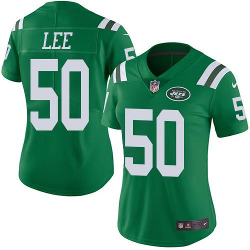Nike Jets #50 Darron Lee Green Women's Stitched NFL Limited Rush Jersey