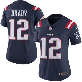 Tom Brady New England Patriots Nike Women's Color Rush Limited Navy Jersey