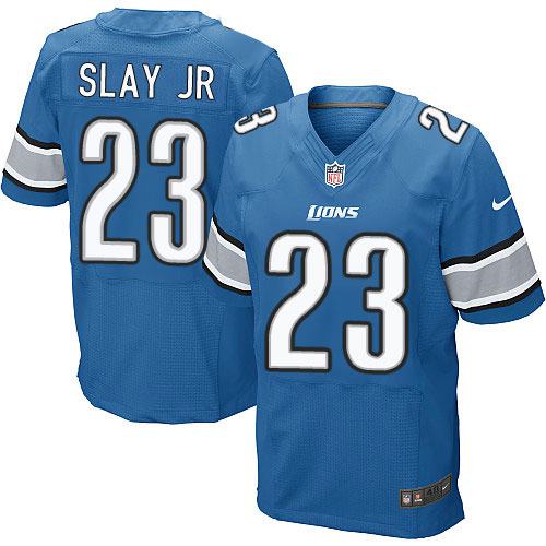 Nike Lions #23 Darius Slay JR Blue Team Color Men's Stitched NFL Elite Jersey