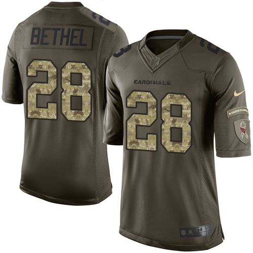 Nike Cardinals #28 Justin Bethel Green Men's Stitched NFL Limited Salute to Service Jersey