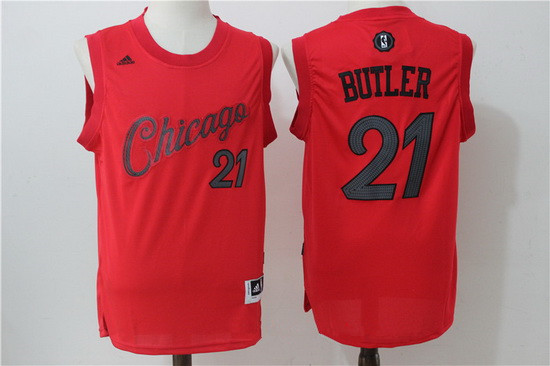 Men's Chicago Bulls #21 Jimmy Butler Red 2016 Christmas Day Stitched NBA Swingman Jersey