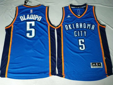 Men's Oklahoma City Thunder #5 Victor Oladipo Blue Stitched NBA Adidas Revolution 30 Swingman Jersey