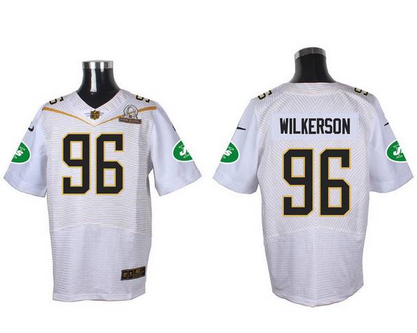 Men's New York Jets #96 Muhammad Wilkerson White 2016 Pro Bowl Nike Elite Jersey