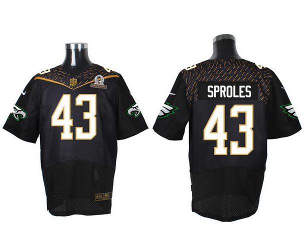 Men's Philadelphia Eagles #43 Darren Sproles Black 2016 Pro Bowl Nike Elite Jersey