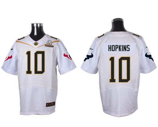 Men's Houston Texans #10 DeAndre Hopkins White 2016 Pro Bowl Nike Elite Jersey