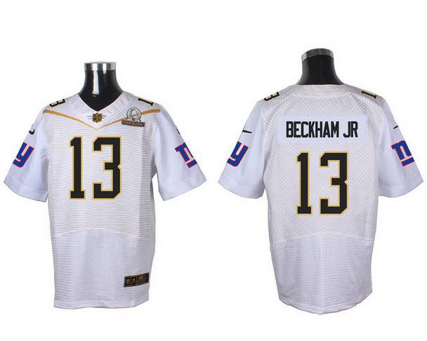 Men's New York Giants #13 Odell Beckham Jr White 2016 Pro Bowl Nike Elite Jersey