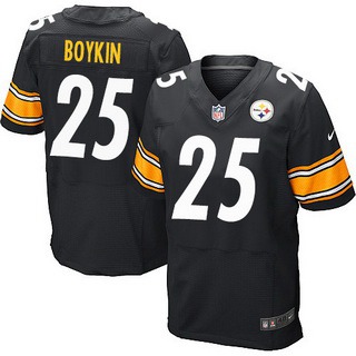 Men's Pittsburgh Steelers #25 Brandon Boykin Black Team Color NFL Nike Elite Jersey