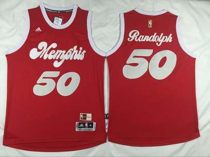 Men's Memphis Grizzlies #50 Zach Randolph Revolution 30 Swingman 2015-16 Retro Red Jersey