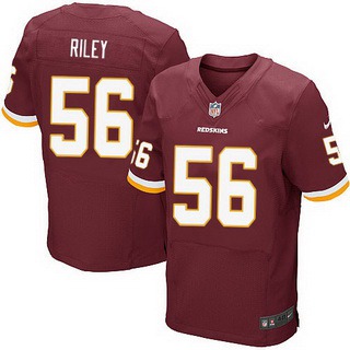 Men's Washington Redskins #56 Perry Riley Burgundy Red Team Color NFL Nike Elite Jersey