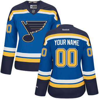 Reebok St. Louis Blues NHL Women Premier Jersey - Blue Custom