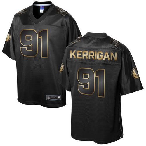 Nike Redskins #91 Ryan Kerrigan Pro Line Black Gold Collection Men's Stitched NFL Game Jersey