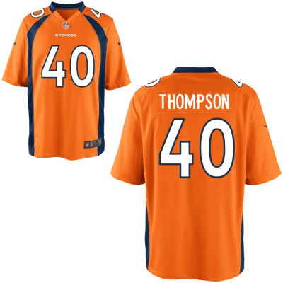 Men's Denver Broncos #40 Juwan Thompson Orange Team Color NFL Nike Elite Jersey