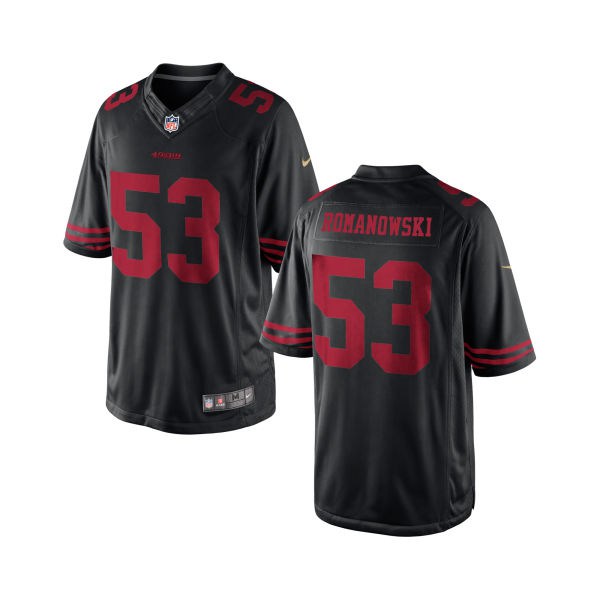 Men's San Francisco 49ers Retired Player #53 Bill Romanowski Black NFL Nike Elite Jersey
