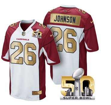 Pre Order Arizona Cardinals Jersey 26 Rashad Johnson White Super Bowl 50 Limited Jerseys