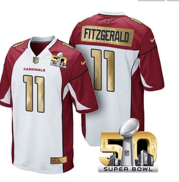 Pre Order Arizona Cardinals Jersey 11 Larry Fitzgerald White Super Bowl 50 Limited Jerseys