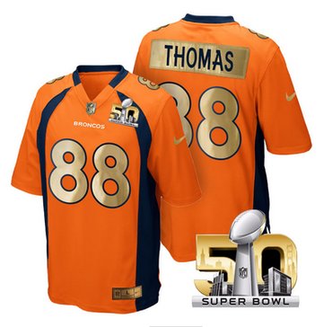Pro Order Denver Broncos Jersey 88 Demaryius Thomas Orange Super Bowl 50 Limited Jerseys