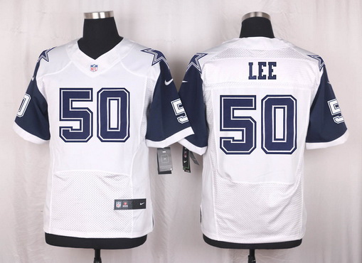 Men's Dallas Cowboys #50 Sean Lee Nike White Color Rush 2015 NFL Elite Jersey